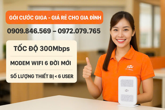 Gói cước GIGA phù hợp với đa số hộ gia đình Việt Nam.